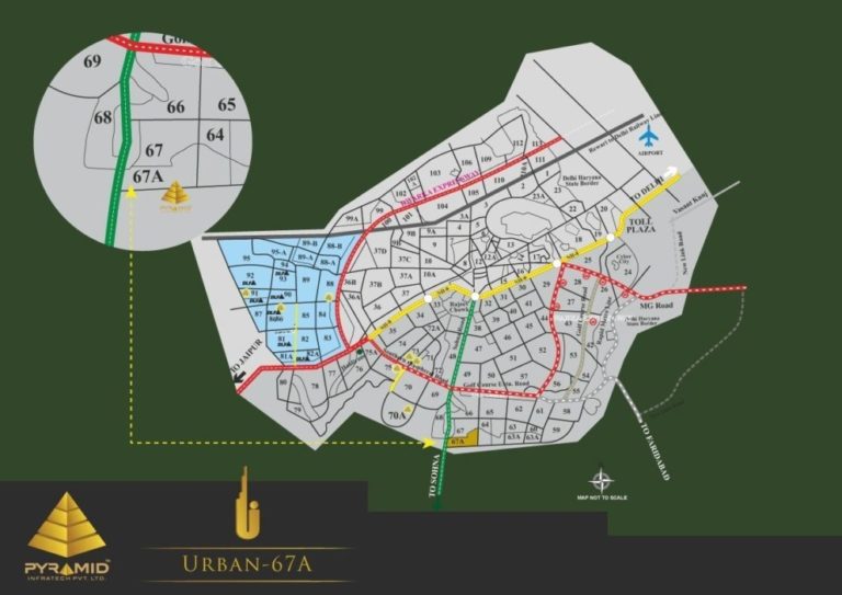 Pyramid Square 70A Commercial Shops Sector 70A Gurgaon Gurgaon Commercial, Retail Shop Location Map