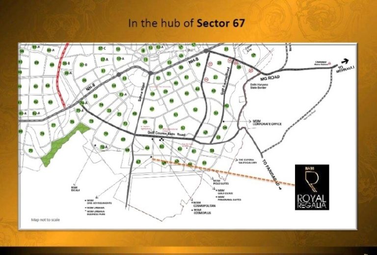 M3M Royal Regalia Golf Course Extension Road, Gurgaon Flats & Apartments, Luxury-Location-Map