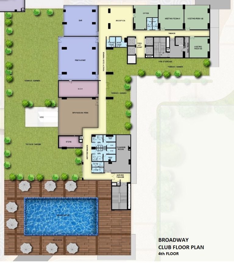 M3M SkyLofts At Broadway Home Gurgaon Southern Periphery Road (SPR) -Club-Layout