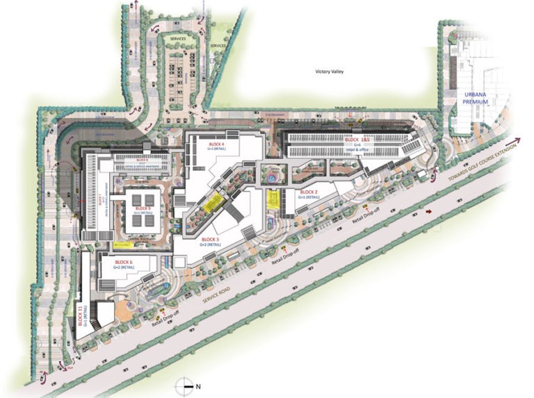 M3M Urbana One Key Resiments Golf Course Extension Road, Gurgaon Apartment, Residential-Site-Plan