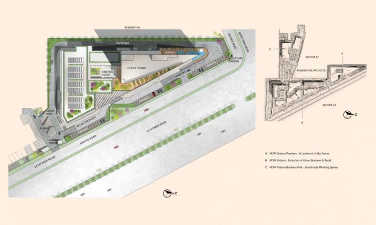 M3M Urbana Premium Golf Course Extension Road, Gurgaon Commercial, Retail Shop-Site-Plan