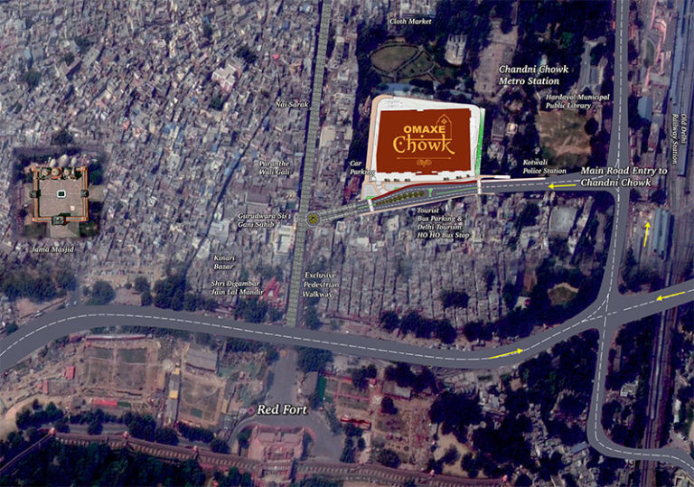 Omaxe Chandni Chowk Delhi Delhi Commercial Retail Shop Location-Map