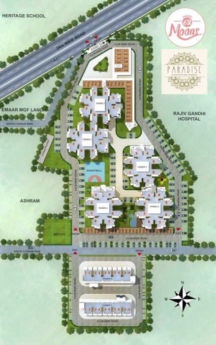 Pivotal Paradise 62 Moons Affordable Shops Sector 62 Gurgaon,Gurugram Gurgaon Commercial, Retail Shop -Site-Plan