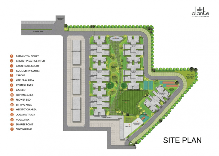 Rof Alante Affordable Housing Sector 108 Gurgaon Dwarka Expressway, Gurgaon Affordable, Affordable Homes Site-Plan