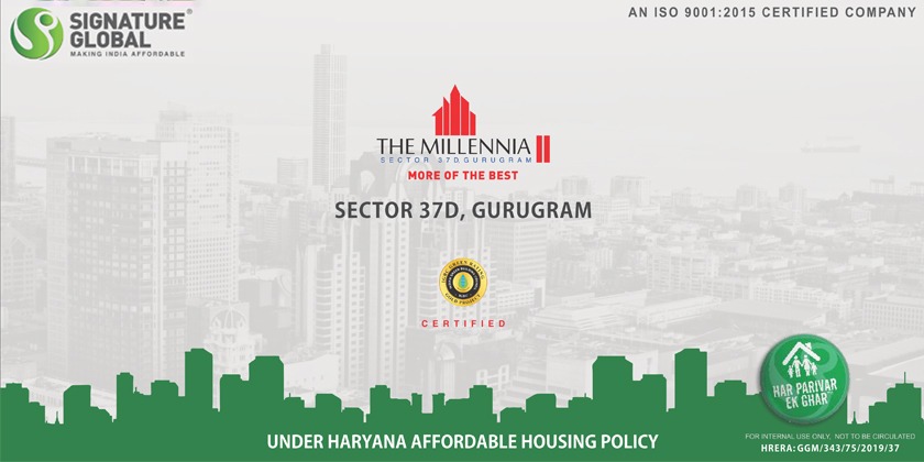 Signature Global The Millennia 2 Affordable Housing Sector 37D Gurgaon Gurugram Dwarka Expressway Affordable Affordable Homes