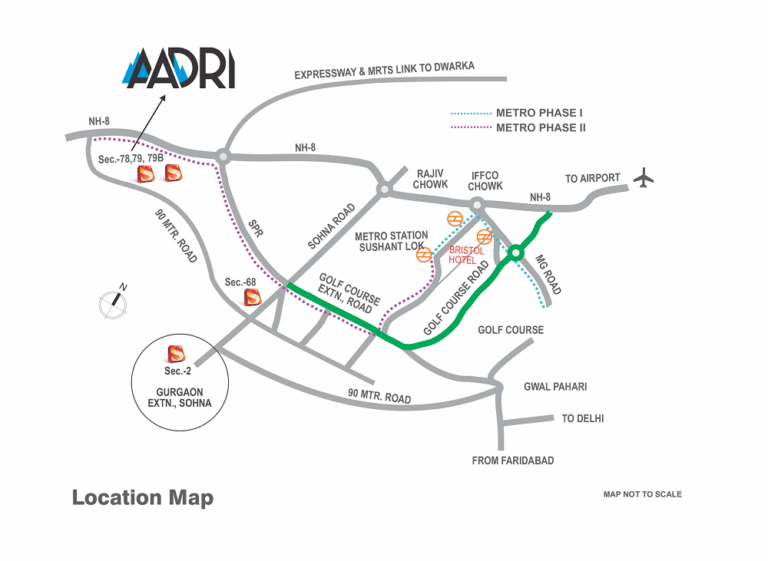 Supertech Aadri Plots Gurgaon New Gurgaon (NH8) Affordable Affordable Plots Location-Map