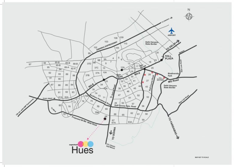 Supertech-Hues Sector 11 Sohna Sohna Flats & Apartments, Luxury, Residential Location-Map