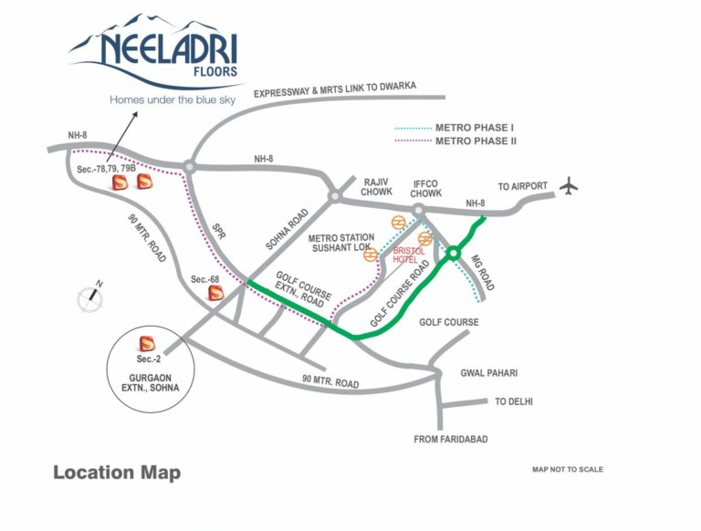 Supertech Neeladri Floors Gurgaon New Gurgaon (NH8) Floor Residential Location-Map