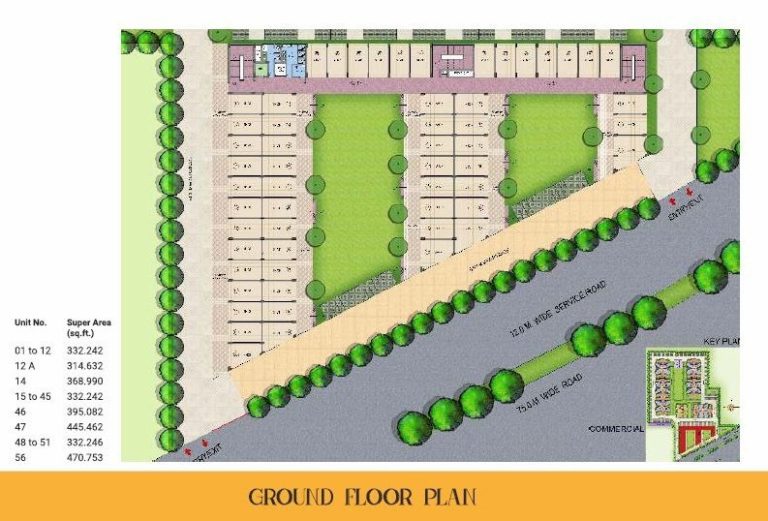 MRG Bazaar Dwarka Expressway, 93 Sector 93 Commercial Affordable Shops -ground-floor-plan