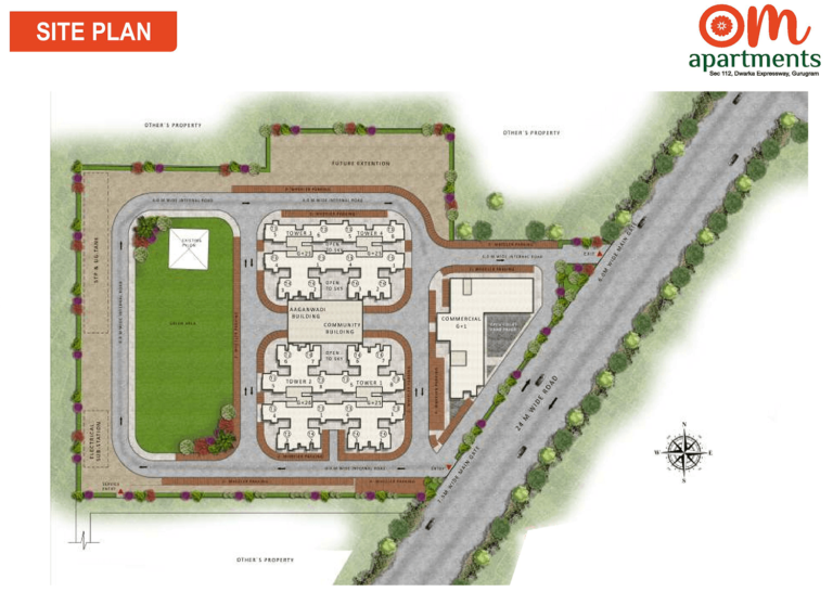 Pareena Om Apartments Affordable Housing Sector 112 Gurgaon Dwarka Expressway, Gurgaon Affordable, Affordable Homes-site-plan